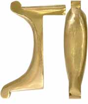 Schuetzen buttplate, large, sand cast brass

Inside cut for buttplate is 5-1/4", width is 1-7/8"